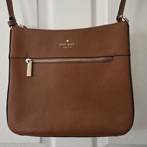 Like New Kate Spade Pebbled Leather Crossbody In Ginger